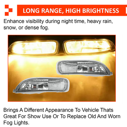 For 2003 2004 Toyota Corolla Halogen Driving Fog Lights Lamps w/Switch Wiring