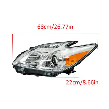 Solid Spare Headlights For Toyota Prius 2012 2013 2014 2015 Halogen Clear Left+Right Side