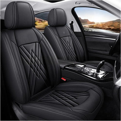 Leather Seat Covers Set for 2013-2026 Toyota Tacoma 5 Seats Front Rear Protector