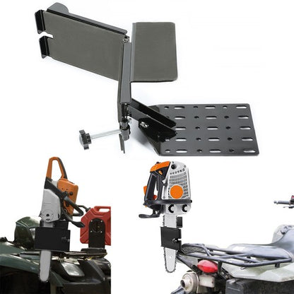 Solid Spare For Tractor ATV UTV Saw Mount Press Chainsaw Bracket w/Tubular Rack Tool Carrier