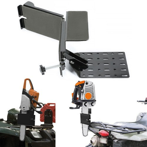 Solid Spare For Tractor ATV UTV Saw Mount Press Chainsaw Bracket w/Tubular Rack Tool Carrier