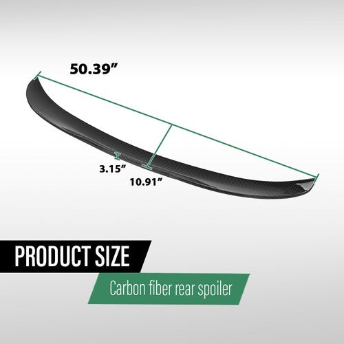 Solid Spare Fit For 11-17 BMW F10 5 Series M5 Rear Trunk Spoiler Wing Carbon Look PSM Style