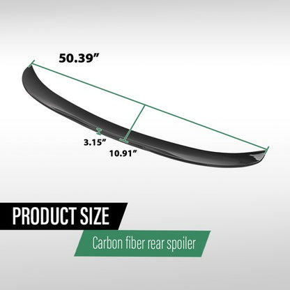 Solid Spare Fit For 11-17 BMW F10 5 Series M5 Rear Trunk Spoiler Wing Carbon Look PSM Style