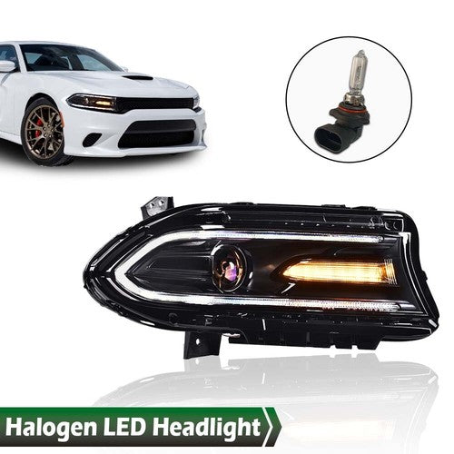 Solid Spare Fit For Dodge Charger 2015-2023 LED DRL Projector Headlight Right Passenger Side