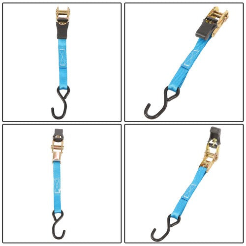Solid Spare Ratchet Strap 6 Pcs+Polyester 566lbs Fracture Strength 1700lbs 1in*20ft S Hooks