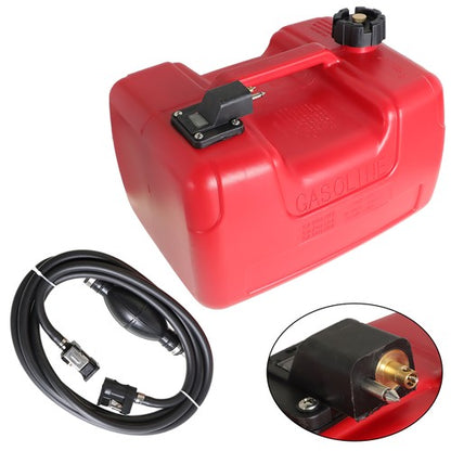 Solid Spare New 3 Gallon 12L Boat Fuel Tank Marine Outboard Motor Fuel Tank w/Connector US