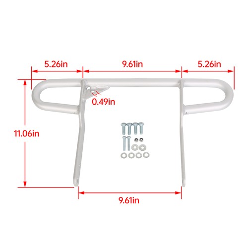 Solid Spare Rear Grab Bar Bumper Bracket For Yamaha Raptor 660 660R YFZ450 2001-2009 Silver