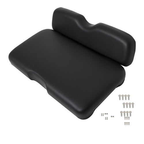 Solid Spare Black Front Seat Bottom and Back Cushion Set For EZGO RXV 2008-Up Golf Cart