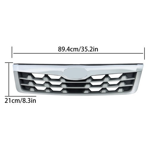 Solid Spare New For Subaru Forester 2011-2013 Plastic Front Bumper Upper Grille Chrome Trim