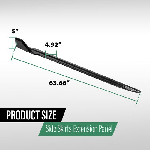 Solid Spare Side Skirts Extension Panel Fit For 2019-2025 BMW G05 X5 M Sport Gloss Black