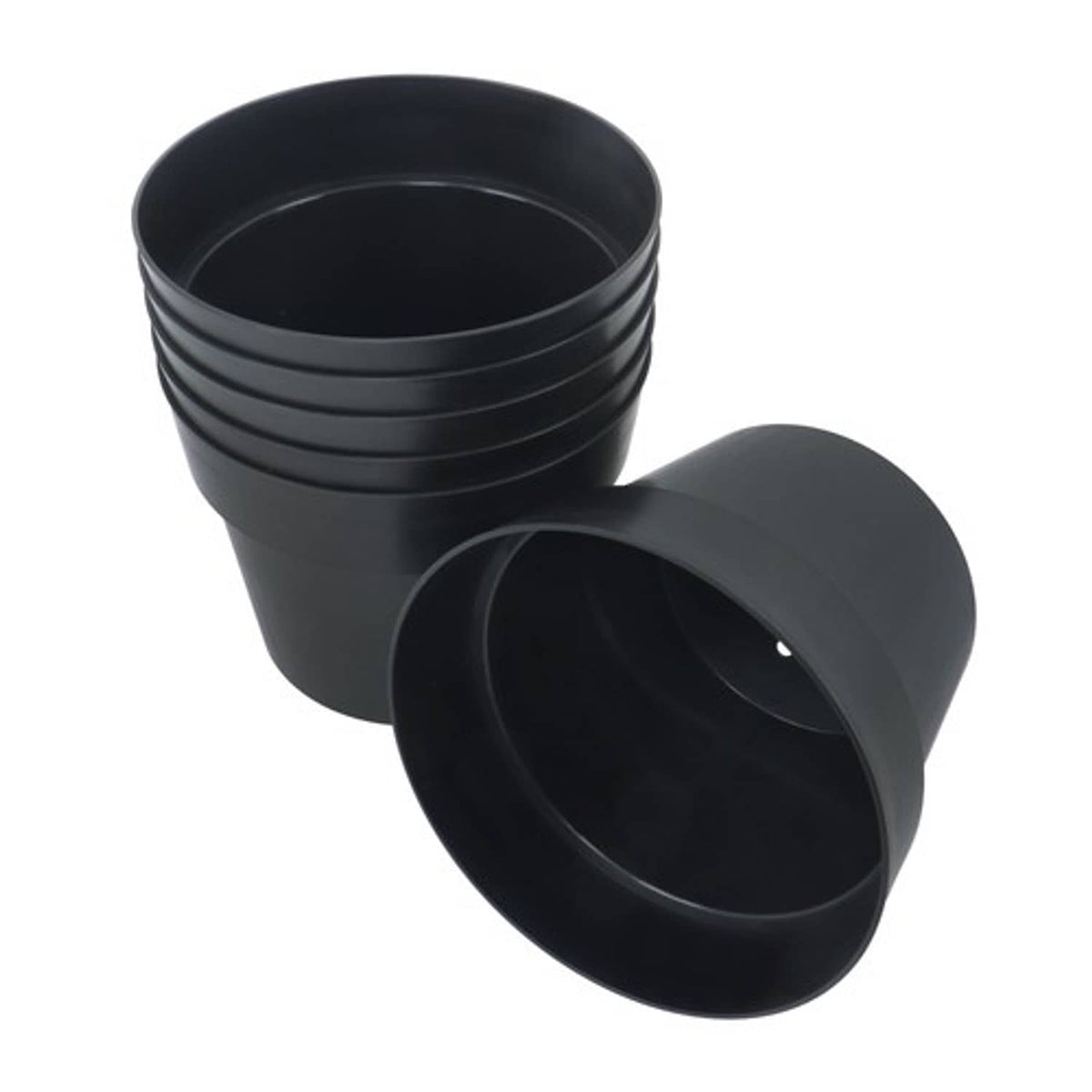 Solid Spare Heavy Duty 5 Gallon Planters Plastic Nursery Pots Flower Plant Pots 6 Pack