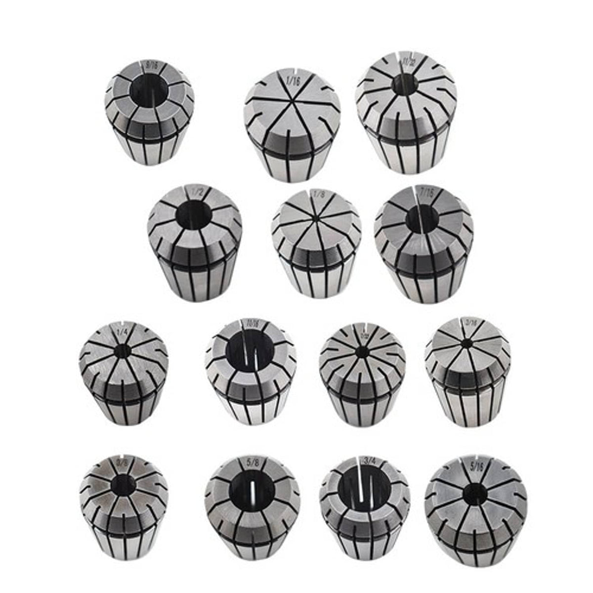 Solid Spare ER32 collet set 1/16 "-3/4" for CNC Milling Lathe Tool Engraving Machine 14pcs