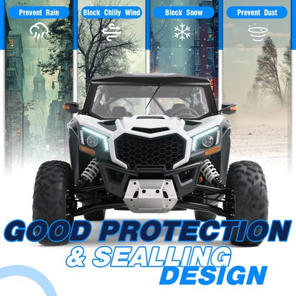 Solid Spare For Can-Am Maverick X3 DS/RC 2017+ 2025 ATV/UTV Glass Front Windshield w/ Wiper