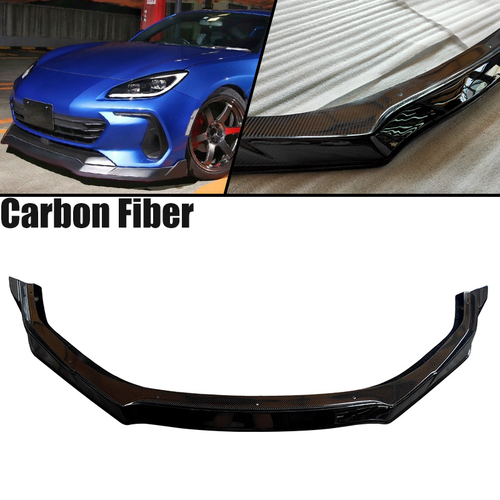 Glossy Carbon Fiber Front Lower Bumper Lip Splitter For 2022-2024 Subaru BRZ ZD8