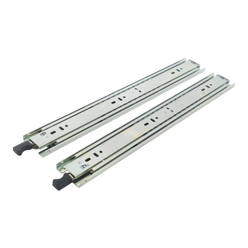 Solid Spare 1 Pair of 16" Locking Drawer Slides Full Extension & Lock 150 lb Load Capacity