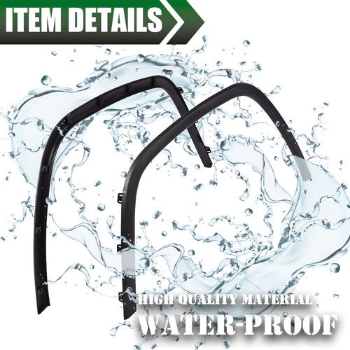 Solid Spare Fit For 2011-2017 Jeep Grand Cherokee Fender Flares Front Left+Right Black Pair