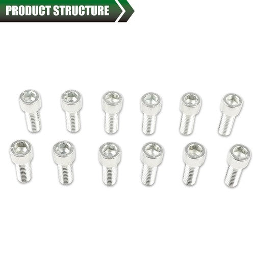 Solid Spare Set Of 12 Chrome Intake Manifold Bolts Fit For 283 327 350 400 Small Block Chevy