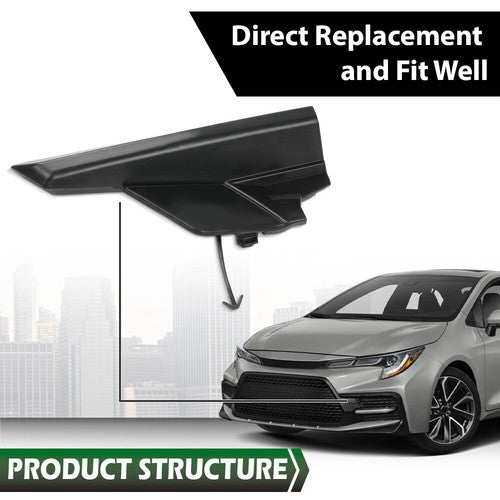 Solid Spare Fit For 2020-2021 Toyota Corolla SE/XSE Front Bumper Left Tow Hook Eye Cap Cover