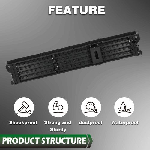 Solid Spare Fit For 2021-2022 Nissan Rogue Radiator Grille Shutter 214216RR0A NI1206107