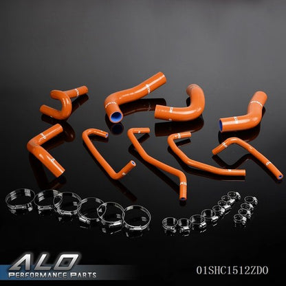 Solid Spare Dark Orange Silicone Heater Radiator Hose Fit For Mazda Miata MX5 1.8L 94-97