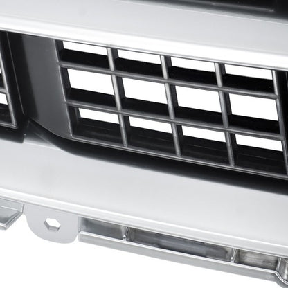 Solid Spare Front Bumper Cover Grille+Lower Grille For Cadillac ATS 2013-2014 Matte Black