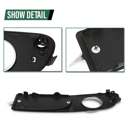 Solid Spare Fog Light Bezel Lamp Cover w/ Chrome Trim Right Side Fit For 2007-2013 Volvo S80