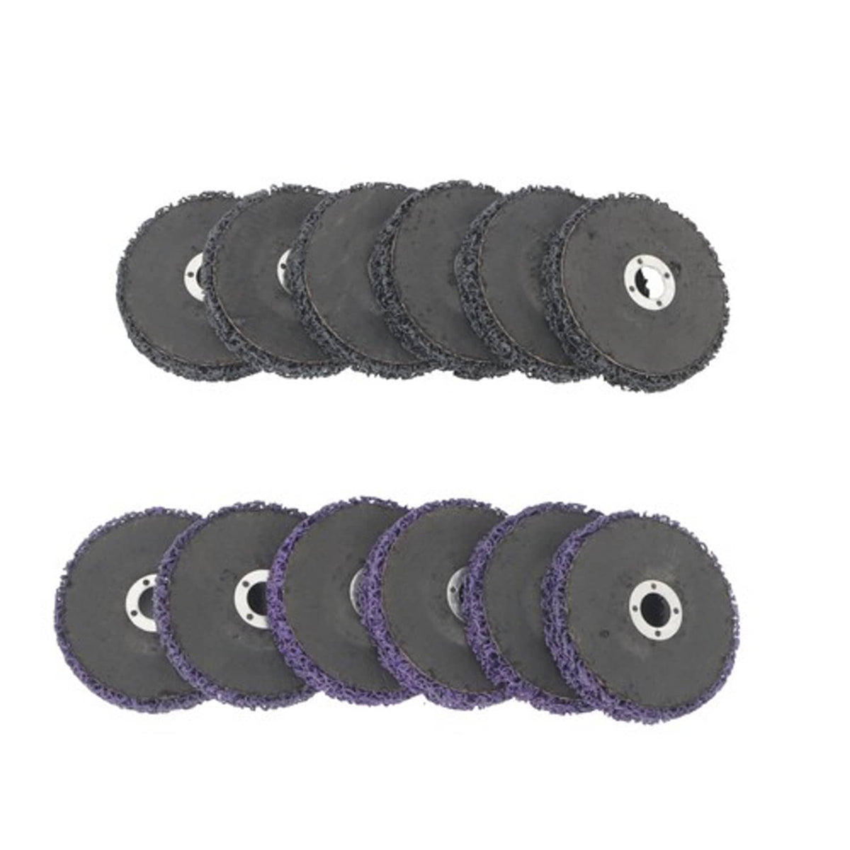 Solid Spare For Metal and Wood (6 Black, 6 Purple) 12 Pack: 4 x 5/8" Diamond Grinding Discs