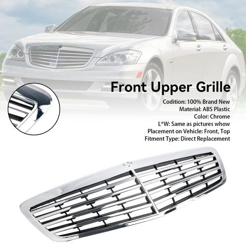Front Chrome Grill Fit Mercedes Benz S-Class 2010-13 W221 S550 S600 S63 S65 AMG