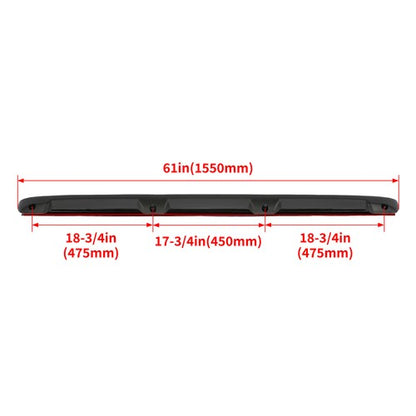 Solid Spare Tailgate Spoiler Cap Molding Top Protector For 1999-2007 Silverado Sierra Black