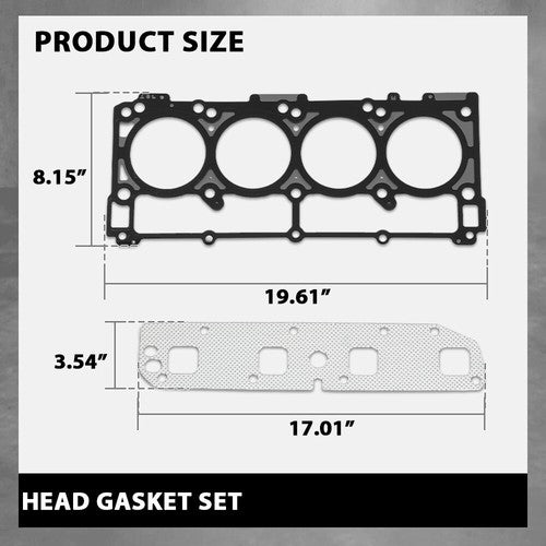 Solid Spare Fit For 03-08 Chrysler Dodge Jeep 5.7L HEMI OHV Head Gasket Set VIN 2 D H
