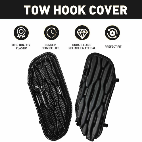 68414296AA Front Bumper Grill Tow Hook Cover Bezel For 2019-2023 Dodge RAM 1500