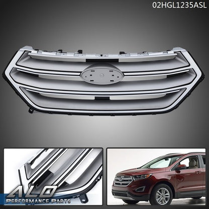 Solid Spare FO1200560 Front Bumper Upper Grille Chrome Fit For 2015 2016 2017 2018 Ford Edge