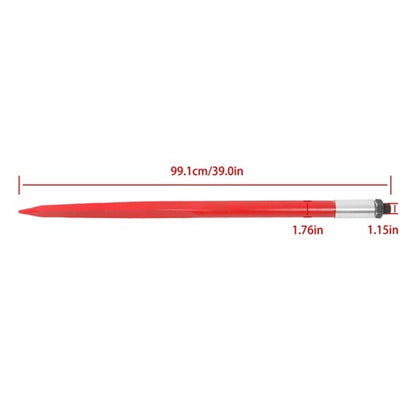 Solid Spare For Tractors Loaders 2pcs Hay Bale Spear 39" 3000 lbs Capacity Spike Fork