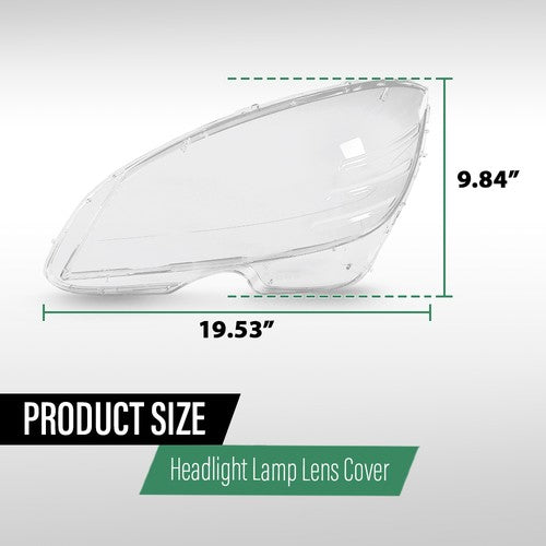 Solid Spare Pair Headlight Headlamp Lens Cover Fit For 2008-2011 Mercedes Benz C-Class W204
