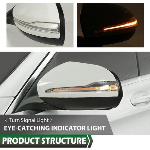 Solid Spare Left Side Mirror Blind Spot Fit For 16-21 Mercedes Benz X253 Class GLC300/350