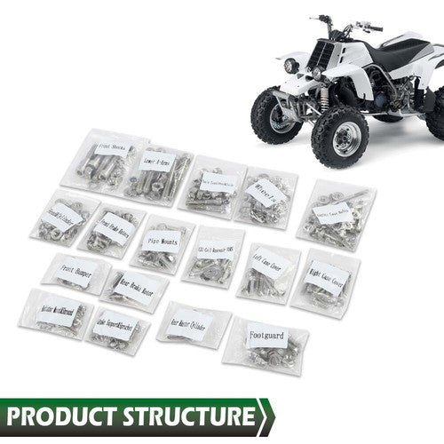 Solid Spare Fit For 87-06 Yamaha YFZ350 Banshee Stainless Steel Atv Bolt Screw Kit Set