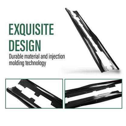 Solid Spare ZL1 Style Side Skirts Extension Rocker Panels For 16-23 Chevy Camaro RS SS LT LS