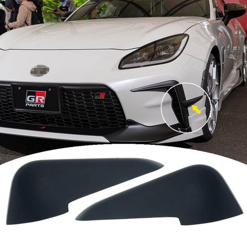 Left Right For 2022 2023 Toyota GR86 Front Bumper Canard Matte Black Pair