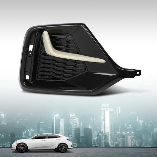 Solid Spare Rear Bumper Garnish Cover Fit For 2020-2021 Honda Civic Hatchback Left Side