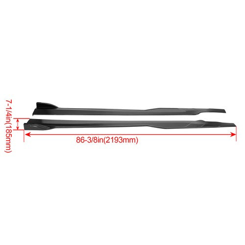 Solid Spare Side Skirt Body Kit For Dodge Charger SRT 15-23 Rocker Panels Extension Splitter