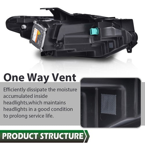 Solid Spare Fit For 2018-2021 Chevy Traverse HID Headlight w/ LED DRL Driver Left Side LH