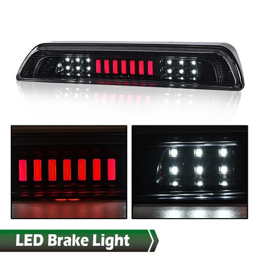 Solid Spare Fit For 2007-2018 Toyota Tundra Clear/Black LED 3rd Third Brake Light Cargo Lamp