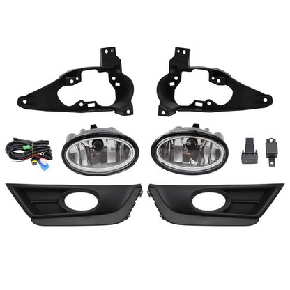 Pair For 2017-2019 Honda CRV CR-V Front Bumper Black Fog Light Switch Wiring Kit