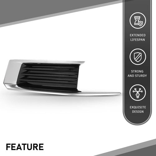 Solid Spare Fit For 2018-2019 Cadillac XTS Front Bumper Insert Fog Light Cover Left Side