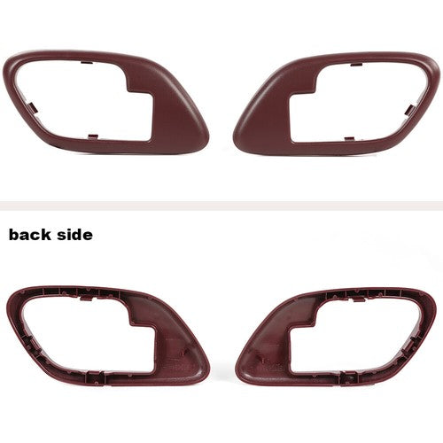 Solid Spare Fit For 95-99 Chevy GMC Truck Left &Right A Pair Red Inside Door Handles Bezel