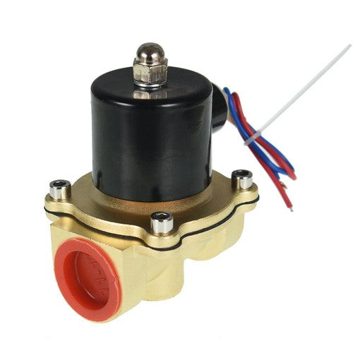 Solid Spare AC 110V 120V Volt NC 1" NPT Electric Solenoid Valve Brass Water Air Gas