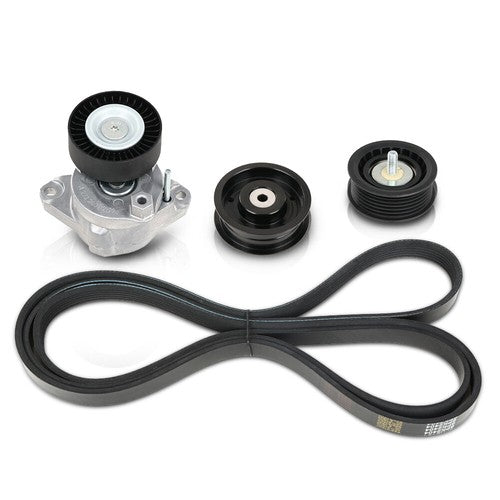 Solid Spare Engine Drive Belt Tensioner & Idler Pulley Serpentine Belt Kit For Mercedes-Benz