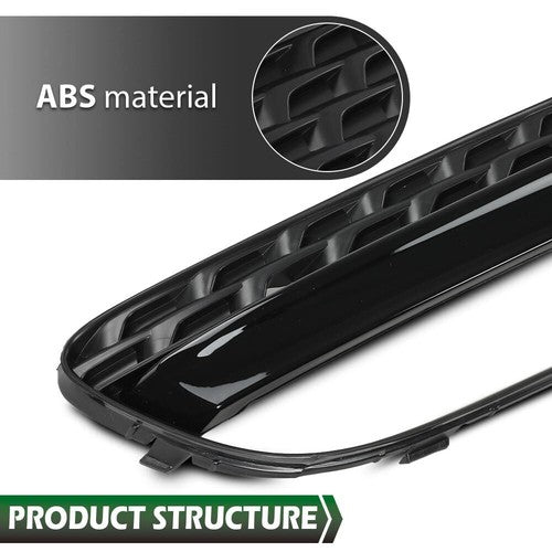 Solid Spare Front Bumper Fog Light Cover Left+Right Side Fit For 2012-2016 Audi A5 Quattro