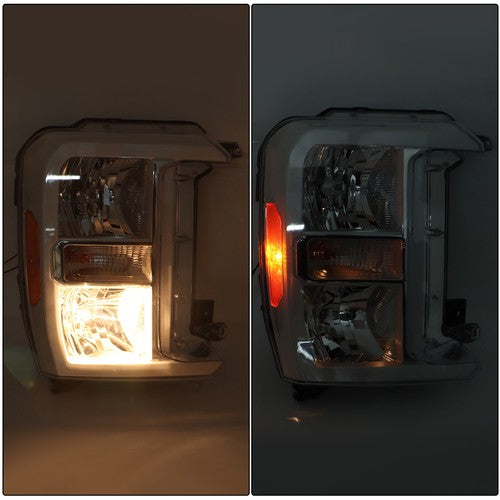 Solid Spare Halogen Type Headlight For Ford F250 F350 SuperDuty 2023-24 Chrome Housing Right