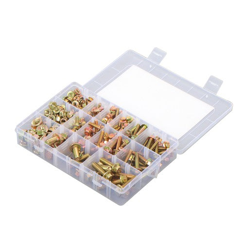 Solid Spare M5, M6, M8 Flanged Bolts And Nuts 240 Pieces Alloy Steel Combination Kit